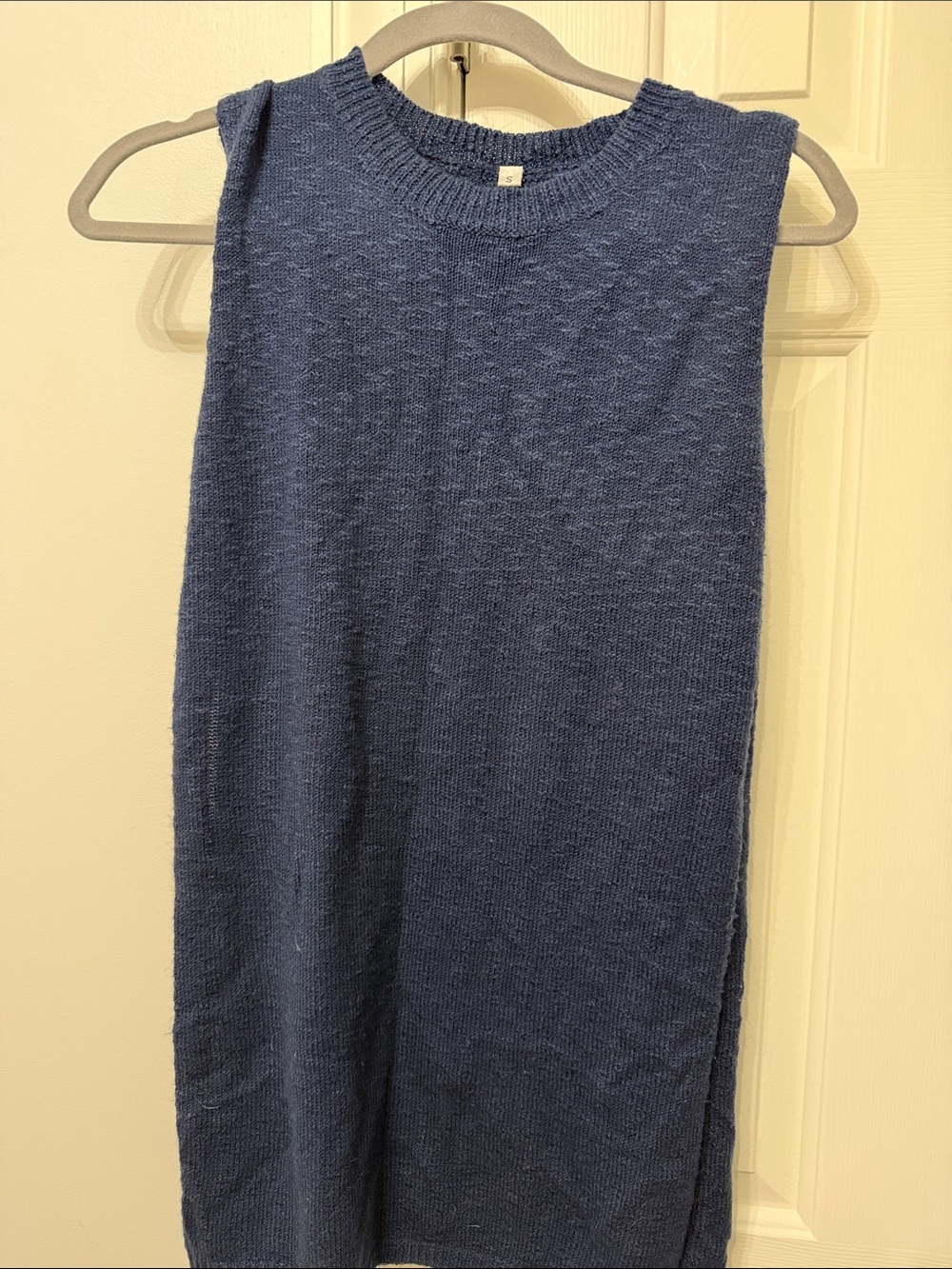 Knit Sleeveless Sweater Set- Navy Blue